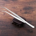 Miniatyrbillede 4 af 4: 2 stk. 25 cm Rustfrit stål Sikker Glat Lige Pincet Madning