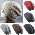 Miniatyrbilde 1 av 4: Cap Mode Hold Varm Vinterluer Strikket Ullue beige