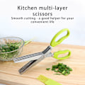 Miniatyrbilde 2 av 5: Saks Saks DIY Grønnsaksklippeverktøy Trimming Hjem Krydder Three Layers
