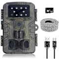 Miniatyrbild 1 av 5: Trail Camera, Jaktkamera med vidvinkelrörelse Senaste sensorn View Trigger Time Trail Game Camera Utan Glöd Och Vattentät För Wildlife Monitori