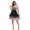 Pikkukuva 2 / 5: Naisten Oktoberfest Olutapulainen Puku Baijerilainen Perinteinen Dirndl-mekko W Black M