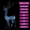Miniatyrbilde 4 av 9: vidaXL Juledekorasjon reinsdyr akryl 140 LED 120 cm kaldhvit white