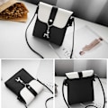 Miniatyrbild 4 av 5: Mini Crossbody-väska för tjej med hänge, PU-läder Crossbody-väska med rem Mobilväska Axelväskor för barn NO:2