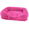 Miniatyrbilde 1 av 7: Plysj Vaskbar Firkantet Myk Kattematte Dyreutstyr Vaskbar Og Avtakbar Dyp Søvn Hundesofa Seng Dyreutstyr Drop Ship Rose color XL(100x60x18CM)