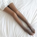 Miniatyrbilde 2 av 2: Vintervarme Leggings Dame Tykke Fleece Leggings Høy midje coffee 80g with socks