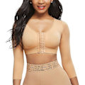 Miniatyrbild 1 av 5: Womens hapewear 3/4 ärm Arm haper Front tängning Kompression BH Post urgery Posture Corrector Linne BEIGE S