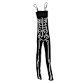Miniatyrbild 1 av 3: 1 st Sexiga underkläder Grenlösa skelettmönster Grimma Halloween Jumpsuit Sidenstrumpor Underkläder för vuxna