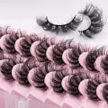 Miniatyrbilde 8 av 11: 10 Par Mink Øyevipper 3D Mink Vipper Tykke Håndlagde Helstripe Vipper Cruelty-Free Mink Vipper Løsvipper Sminke D