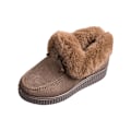 Miniatyrbillede 1 af 6: Mode Kvinder Non On Mokkasiner Plysforede Hold Varm Loafers Kaffe US 7