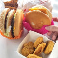 Miniatyrbilde 4 av 5: 1. silikon hamburgerholder berøringsfri mat kokekar Anti-drypp fast boks, oransje