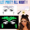 Miniatyrbild 3 av 5: Face Gems, 1 bit strass Face Stickers, Självhäftande ansikte style 3