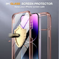 Miniatyrbild 5 av 7: Miracase Glass Series Designad för iPhone 14 Pro Max Case 6,7 tum, [2023 Upgrade] Bumper Case med inbyggd 9H härdat glas Scr Clear Pink