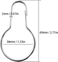 Miniatyrbilde 4 av 5: 12-paknings dusjforhengringer for sortering og organisering