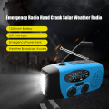 Miniatyrbilde 2 av 10: Emergency Solar Håndsveiv 1200mAh AM FM NOAA Værradio LED-lys USB-lader utendørs