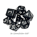 Miniatyrbild 5 av 11: 7 st DND-polyedriska tärningar RPG-tärningar för fängelsehålor-och-drakar, Pathfinder-MTG, D&D-rollspel, set Red