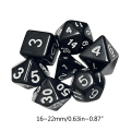 Miniatyrbild 5 av 11: 7 st DND-polyedriska tärningar RPG-tärningar för fängelsehålor-och-drakar, Pathfinder-MTG, D&D-rollspel, set Yellow