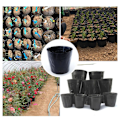 Miniatyrbillede 2 af 11: 10x Plast Plante Blomsterhave Potter Planteskole lings Potte Growi blackE 15*13 10pcs