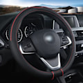Miniatyrbild 1 av 7: (Röd)2018 NYTT PU-läder Cover Universal 38cm Sport Design Rattskydd Case de flesta bilar Styling Red