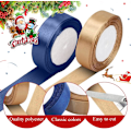 Miniatyrbild 3 av 5: 22 M x 2 rullband för presentförpackning, satin julband fo