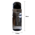 Miniatyrbillede 2 af 2: 780 ml bærbar vandflaske gennemsigtige lækagesikre drikkeflasker Black