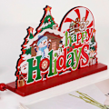 Miniatyrbild 9 av 10: Jultomten Snögubbe Trähantverk JULFEST JUL