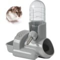 Miniatyrbilde 1 av 5: Hamstervannflaske, 3 i 1 vannflaske Automatisk flaskedispenser med matbeholderbase Hytte og gjemmested, 1 stk (d-) gray