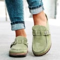 Miniatyrbilde 3 av 5: Kvinner Casual Comfy Clogs Mocka Slip On Sandaler Sommer Hjemmekontor Sko_happyshop Khaki 39