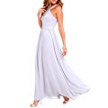 Miniatyrbillede 3 af 4: Damekjole Cross Halter Off Shoulder Brudepigekjole Lang axi White M