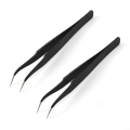 Miniatyrbillede 1 af 5: 2 ST Pincet Nail Art Værktøj - Rustfrit stål Sort albue makeup