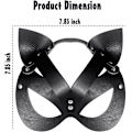 Miniatyrbild 4 av 5: Black Cat Mask Kvinnor Cat Costume Läder Maskerad Mask Cosplay
