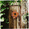Miniatyrbild 2 av 5: Halloween höst höst krans lönn bär Thanksgiving ytterdörr inomhus utomhus krans dekoration