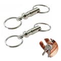 Miniatyrbild 1 av 5: 12-pack nyckelring med snabbkoppling och dubbel delad ring, bulk, avtagbar, silver