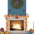 Miniatyrbild 6 av 6: Thanksgiving Day dekorationer höst krans, höst lönn sträng 10m 80 lights
