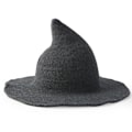 Miniatyrbild 1 av 5: Kvinnor Häxhatt för Halloween Ull Hattar Bred brätte Spire Stickad style 1 M