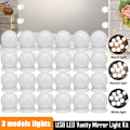 Miniatyrbild 2 av 5: Hollywood-stil LED-lampor Smink sminkbord USB Mirr White 6pcs