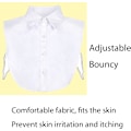 Miniatyrbild 3 av 5: Fake Collar Avtagbar krage Insert Attachment Faux Collar Shirt