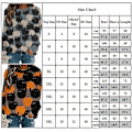 Miniatyrbillede 2 af 2: Halloween Græskar Kat Print Langærmet Trøje Pullover XL Blue