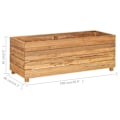 Miniatyrbilde 8 av 10: vidaXL Plantekasse opphøyd 100x40x38 cm massiv teak og stål brown