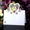 Miniatyrbillede 4 af 7: 100 stk Bord Navn Plads Kærlighed Hjerte Bryllupsfest Pearlescent kort Ivory 100 PCS