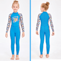 Miniatyrbillede 6 af 11: Børn Helkrops Langærmet Badedragt Børn Solbeskyttende Surf Svømning Blue 2XL