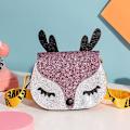 Miniatyrbilde 5 av 5: Søt reinsdyrveske Crossbody skulderveske med justerbare stropper Småbarnsveske Gaver til små jenter (rosa) NO:8