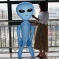 Miniatyrbillede 3 af 5: Bøjelige Alien Figurer Fleksible Mænd Fødselsdagsfest favoriserer til Blue