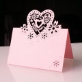 Pikkukuva 6 / 7: 100 kpl Pöytänimi Paikka Rakkaus Sydän Hääjuhla Helmiäiskortti Pink 100 PCS