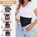Miniatyrbillede 4 af 4: Waist trainer til kvinder sømløs underbuste taljekorsetter Cincher