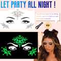 Miniatyrbild 3 av 5: Face Gems, 1 bit strass Face Stickers, Självhäftande ansikte style 5