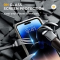 Miniatyrbild 5 av 8: Miracase Glass Series Designad för iPhone 14 Pro Max Case 6,7 tum, [2023 Upgrade] Bumper Case med inbyggd 9H härdat glas Scr Rice White