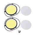 Miniatyrbild 1 av 8: COB DRL Rund Form Sekventiell Flödande LED DRL RGB Körljus DC12V 90mm Blinkers för strålkastare 2x