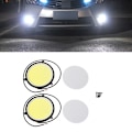 Miniatyrbild 2 av 8: COB DRL Rund Form Sekventiell Flödande LED DRL RGB Körljus DC12V 90mm Blinkers för strålkastare 2x