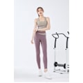 Miniatyrbillede 2 af 5: Yogabukser Dame hofteløftende maveelastisk kryds talje Hurtigtørrende sportsleggings (bærlilla)S