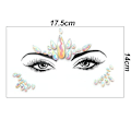 Miniatyrbild 2 av 5: Face Gems, 1 bit Rhinestone Face Sticker, Självhäftande ansikte style 1